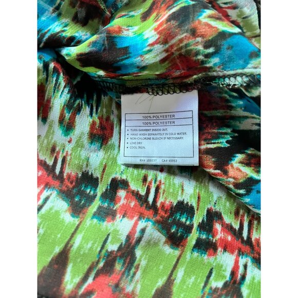 Ariat Womens Multicolor Abstract 3/4 Sleeve Tunic Top Small Lightweight Boho - Picture 8 of 8